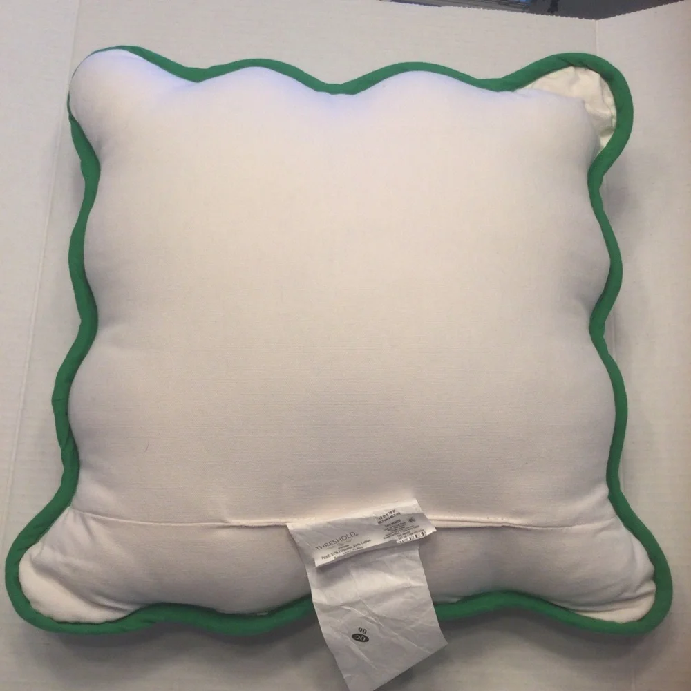 Threshold Festive Christmas Tree Throw Pillow with Green Trim NWT - Picture 2 of 10